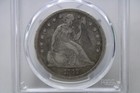 1842  1 Silver Seated Liberty Dollar Pcgs Vf20  6658