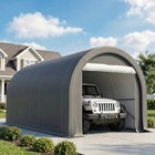 10  X 16  Carport Storage Tent Anti-uv Pe Portable Garage  Gray