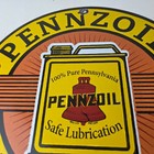 Vintage Pennzoil Porcelain Sign - Motor Oil Can Pennsylvania Porcelain Sign