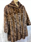 Vtg 1950s Mahogany Brown Mink Coat Swing Cut Xl-2x Lined Amazing Cond Patchwork
