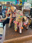 Vintage Rajasthani Hand Crafted Patchwork Embroidered Elephant Figurines