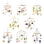 Wooden Baby Crib Mobile Bell Rattle Toy With Music Box Hanging Nursery Toy Usa