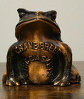 Scarce Vintage Copper Crane Breed Zinc Caskets Frog Advertising  cincinnati    