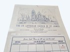 Vintage 1944 Lutheran Church Calendar By St  James Altar Guild Shawano Wisconsin