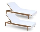2luxury Pocket Top Pool Lounge Towel Chair Covers-100  Cotton-set Of 2-white New
