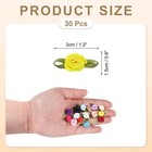 30pcs Yellow Ribbon Roses 5 8 x1-3 16  Mini Roses For Sewing Appliques Crafts