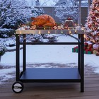 Royal Gourmet Kitchen Cart With Wheels Outdoor Bbq Grill Food Prep Worktable