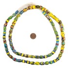 Oval Antique Venetian African Millefiori Trade Beads  15809 10mm Ivory Coast