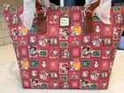 Dooney   Bourke Disney Holiday Mickey   Friends Small Red Tote