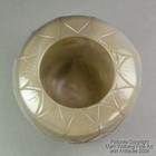 Chinese Carved Agate Brush Washer  Low Relief Lotus Petal Design  19th Century