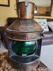 Vintage Copper Starboard Ships Lantern Lamp 13    W  Green Lens