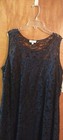 Nwt Signature By Robbie Bee Sleeveless Lace Navy Blue Party evening Dress 2x