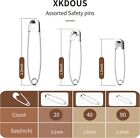 150 Pcs Safety Pins Assorted  Small   Large  Heavy Duty For Sewing   Craft