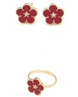 Plum Five-piece New Double-sided Necklace Set