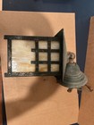 Antique Copper Wall  Mount Craftsman Mission Swag Glass Porch Light 1920-1940