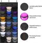 24 Hat Rack Organizer Baseball Holder Deep Storage Pockets Door Wall Caps Stand