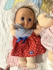 Vintage Magic Nursery Baby Girl Dolls 1989 Original Outfit  Red Hearts   Pink