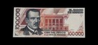          Mexico 1988 100000 Pesos P-94a Banco De Mexico Serie A Low Serial Aa Unc