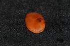 Large Ancient Banded Carnelian Flat Stone Bead In Perfect Condition