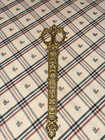 Antique Victorian Sewing Scissors Dagger W  Brass Handles   Sheath  Aug  Knight