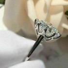Asscher Cut White Moissanite 925 Silver Gold Finish Solitaire Women Ring