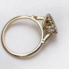 Vintage Art Deco Style Lab Created Diamond 14k Yellow Gold Fn Engagement Ring
