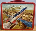 1974 Aladdin Evel Knievel Autographed Metal Lunchbox Jsa Certified 