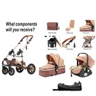 Baby Stroller Combo Car Seat  Baby Travel System standard Reversible Pram 3 In 1