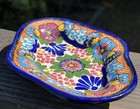 Mexican Talavera Hand Painted Oval 6 75    X 5    Trinket Dish Pue  Mexico
