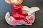 Vintage Mcm Elf Pixie Figurine Red Sitting On Santa s Boot Japan 2 5 