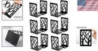 Heavy Duty Metal Bookends Set - Black  6 Pairs
