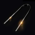 2x Metal Tongue Scraper Cleaning Brush Bad Breath Silver Stainless Steel Tool