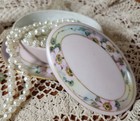 Vintage Limoges Porcelain Vanity Set Including Hat Pin Holder  France