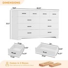 White Dresser For Bedroom With 10 Drawers  Large Chest Of Drawers Storage