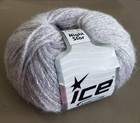 2 Balls Of Ice Yarns Night Star Silver Gray 67953 Metallic Blend 50g 200m Each 