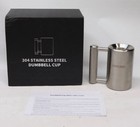 8kg 17 6lb Heavy Coffee Mug Challenge 304 Stainless Steel Dumbbell Cups Silve   