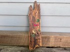 Vintage Hand Made Bird Art Panel Plaque Folk Art Wall Hanging Natural Wood