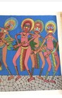 Original Painting Art Papua New Guinea Tribal Viral Colors Large 44x38in J Danga