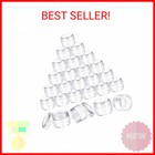 Boao 50 Pieces Empty Clear Plastic Pot Jars With Lids Round Sample Containers Mi