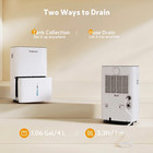 150 Pint Dehumidifier 7 000 Sq  Ft With Drain Hose For Home Bathroom