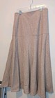 Ogl Womens Size Medium Cashsoft Wool-like Flared Maxi Skirt Heather Oatmeal Nwt