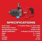 Milwaukee 2868-20 M18 Fuel 1  D-handle High Torque Impact Wrench W  One-key Save