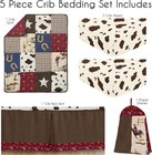 5-piece Baby Crib Bedding Set Western Cowboy Boys Infants nursery Incl  Blanket