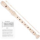 Soprano Recorder 8-hole Instrument For Kids Beginners Style Baroque Beige-logo