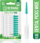 Dental Picks Wide Space Mint Soft Rubberized Tooth Picks Floss Pick Eas