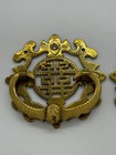 Pair Of Vintage 1960s Solid Brass Chinese Character Handles