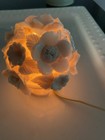 Vtg White Porcelain Floral Basket Night Light japan underwriters Laboratories