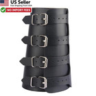 Medieval Leather Bracers For Men Larp Arm Guards Buckle Cuff Gauntlet From Usa