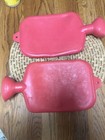 Vintage Red Rubber Hot Water Bottles Set Of 2     Retro 1960s-70 s With Stoppers