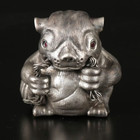 Antique Russian 84 Silver Figurine With Ruby Eyes  Ca 19th Century 102g